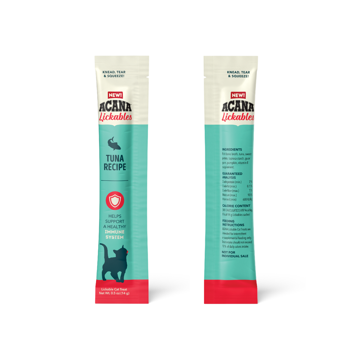 Acana Tuna Lickables Cat Treats for Immune Support 2.5oz Pouch