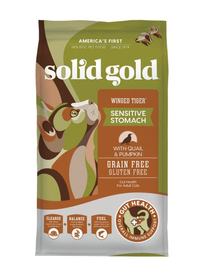 Solid Gold Adult Grain Free Winged Tiger Quail and Pumpkin Cat Food (3lb)