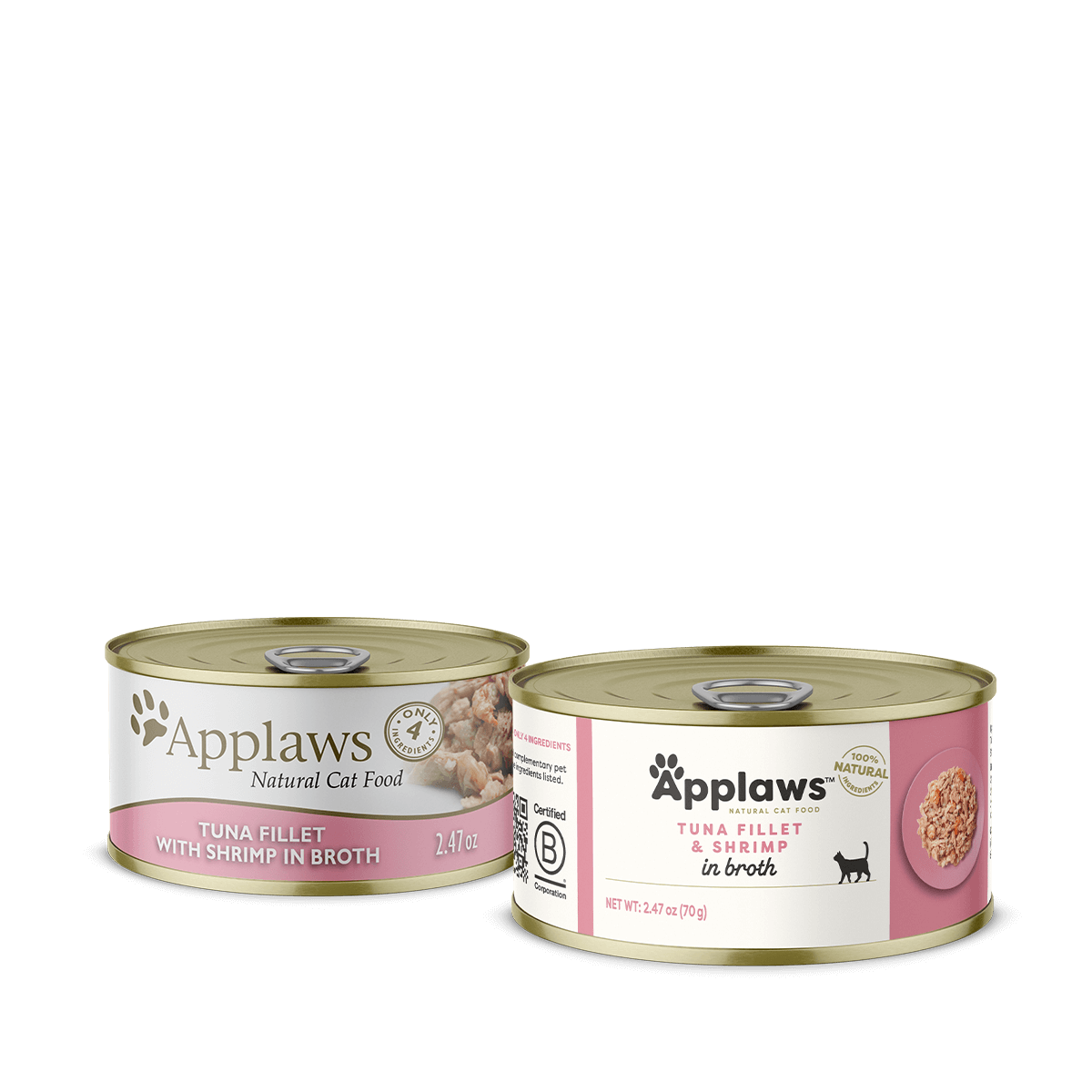Wet Cat Food Tuna Shrimp Broth 2.47 Oz Applaws Natural ✅