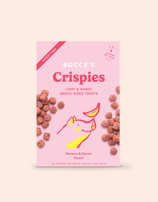 Bocce's Crispies Banana and Bacon Dog Treats (10oz) - Crispy Dog Treats - The Family Pet