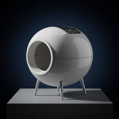 Smart WiFi Self-Cleaning Litter Box Royal Gallery navy portrait at Purrfect Pet Kingdom