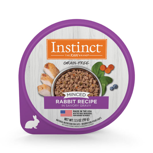 Instinct Minced Rabbit Cat Food Cup (3.5oz) - Wet Cat Food - The Family Pet
