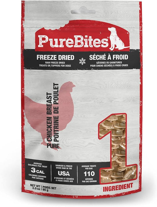 Freeze Dried Dog Treats Chicken Breast Raw 3oz USA 🐔