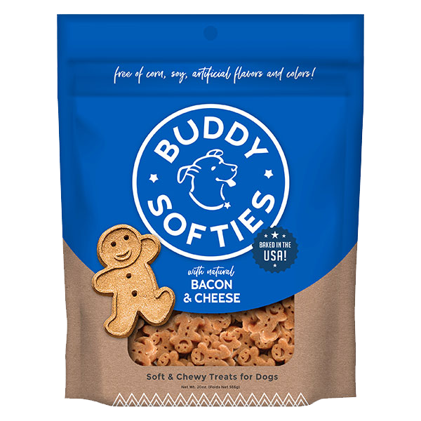 Buddy Softies Bacon and Cheese Dog Treats - Soft Dog Treats - The Family Pet