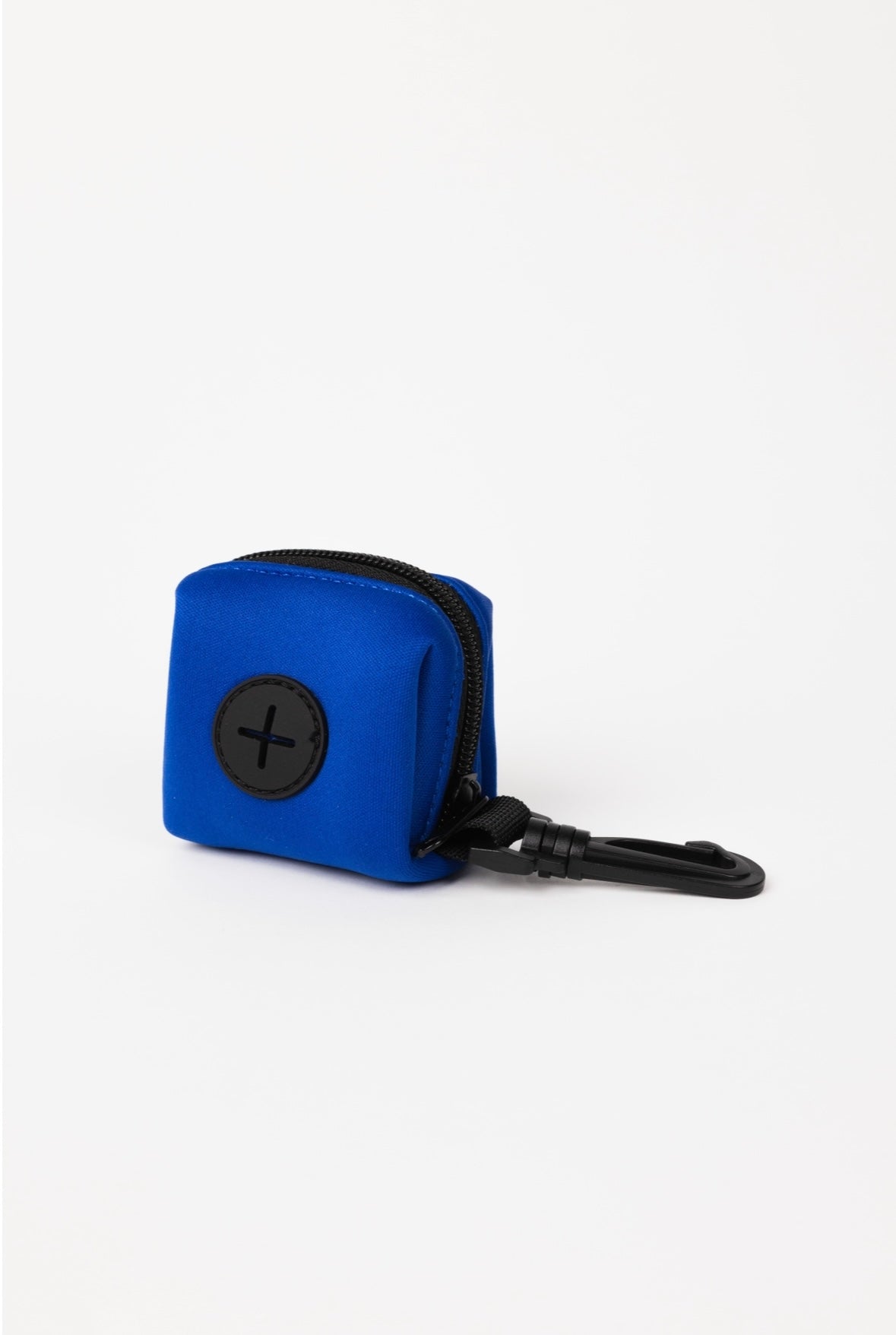Dog Poop Bag Holder Royal Blue Neoprene Clip Leash