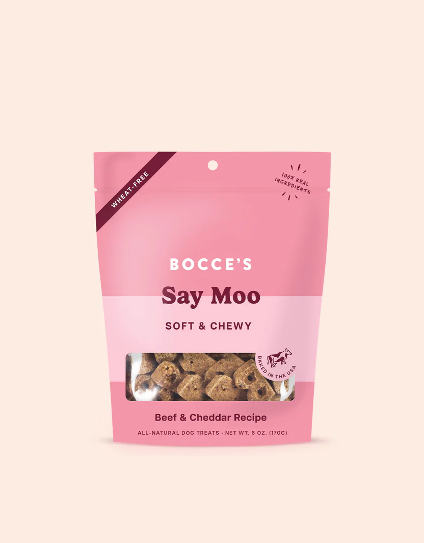 Bocces Soft and Chewy Say Moo Dog Treats (6oz) - Soft and Chewy Dog Treats - The Family Pet