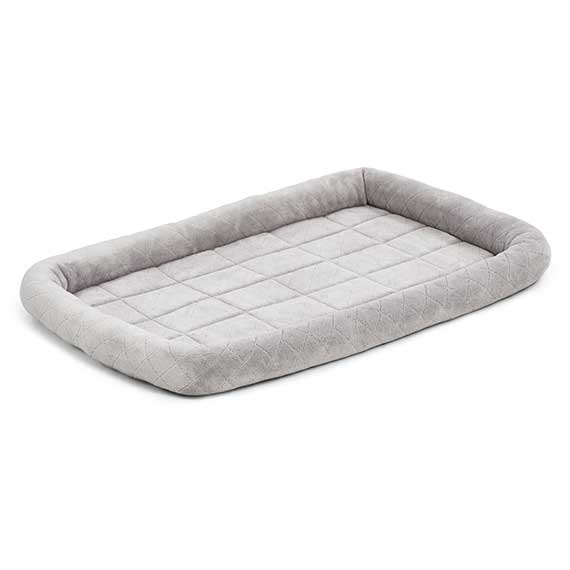 Dog Bed Diamond Stitch Gray 36 Inch Rectangle Crate