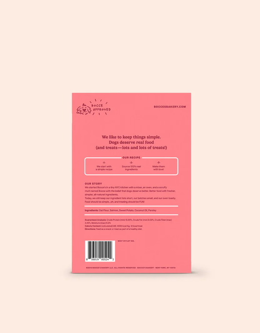 Bocce's Salmon Dog Biscuits (14oz) - Bocce's Dog Treats - The Family Pet