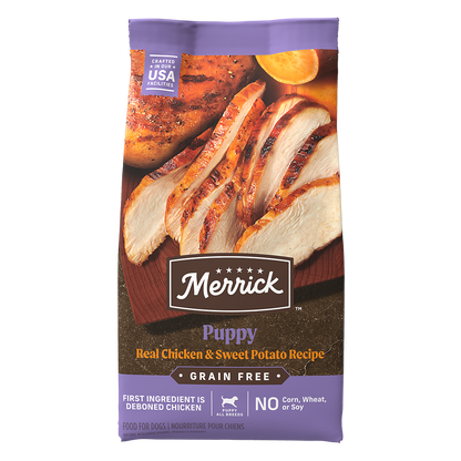 Puppy Food Dry Chicken Sweet Potato 4lb Merrick Grain Free 🐶