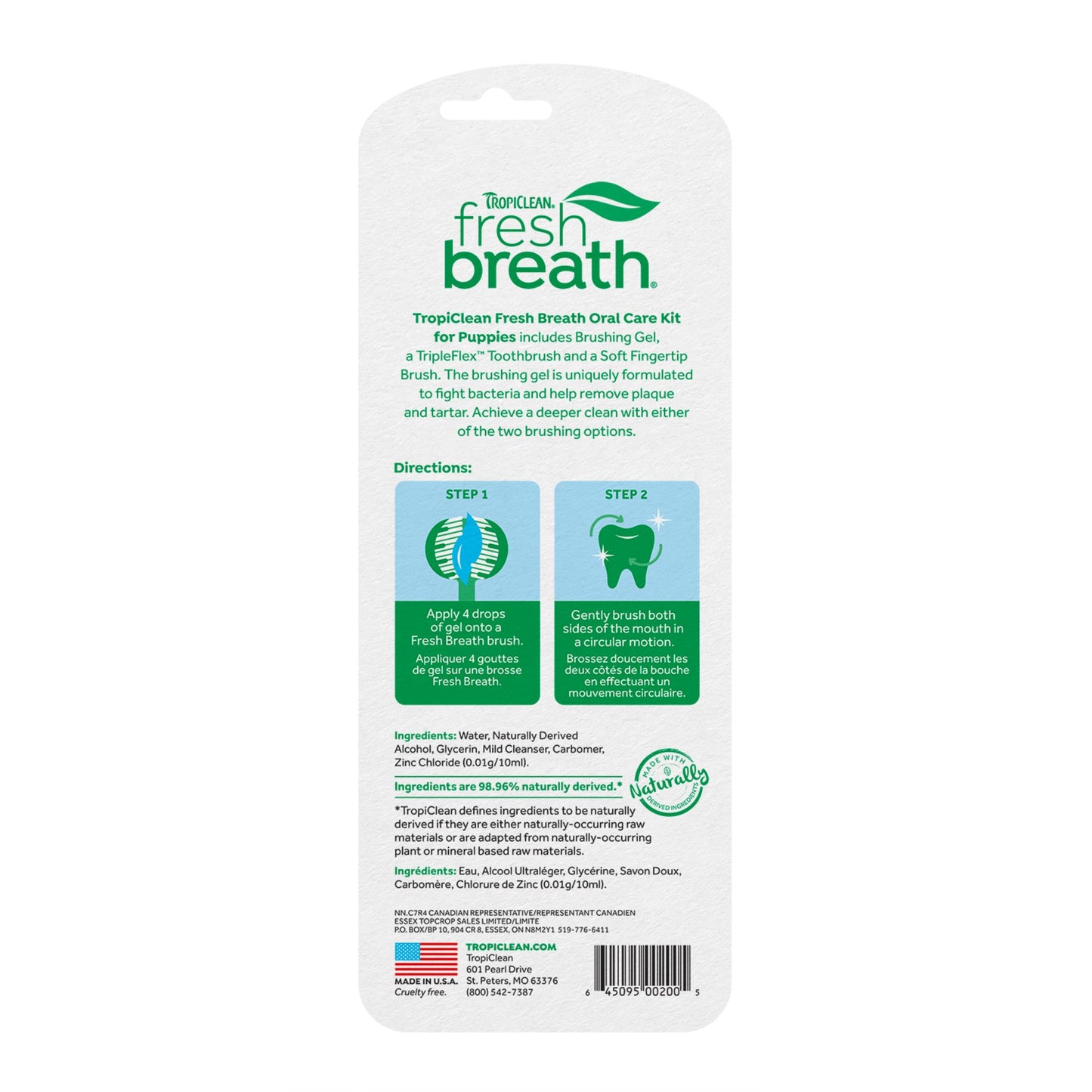 2oz Tropiclean Oral Clean Puppy Kit