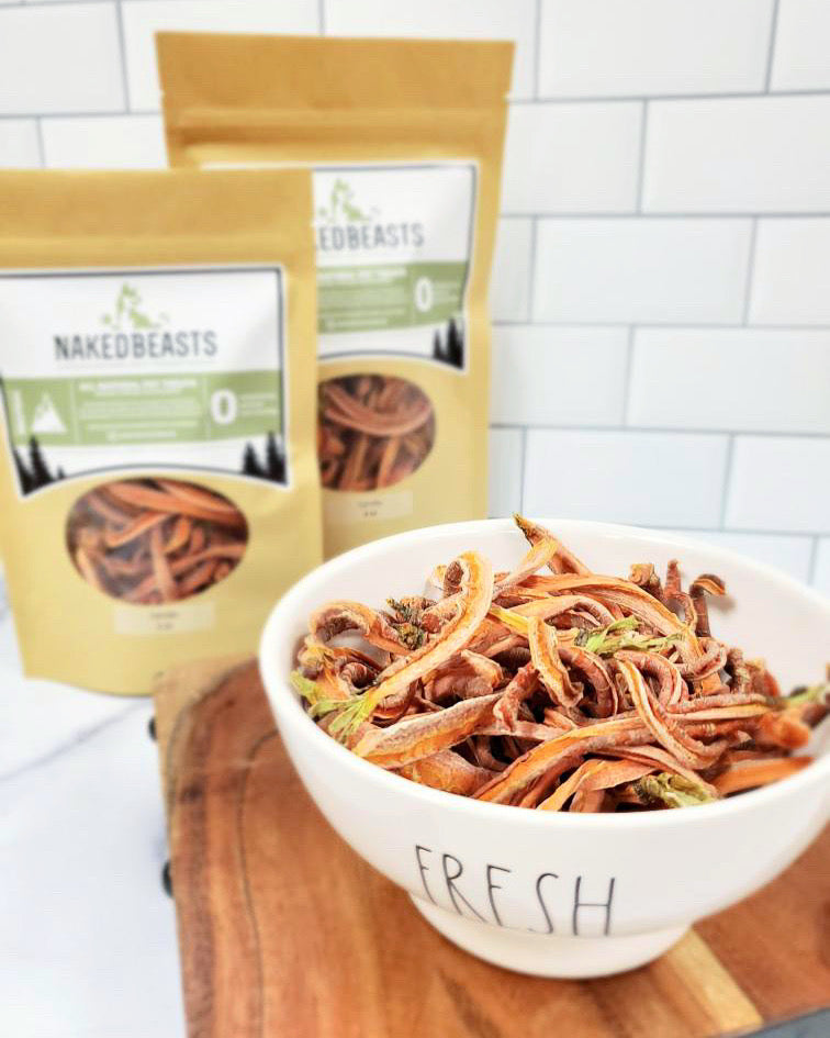 Naked Beasts Crunchy Dried Carrot Treats For Happy Dogs 2oz