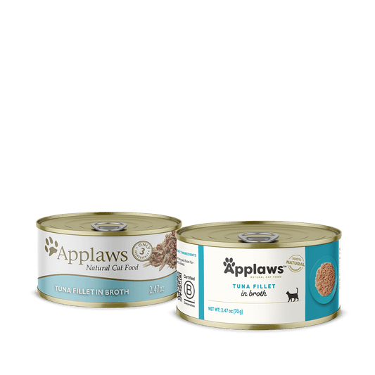 Wet Cat Food Tuna Fillet Broth 2.47 Oz Applaws Natural ✅