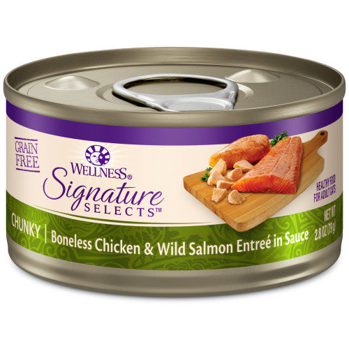 Wellness Core Adult Signature Select Chunky Chicken and Salmon Entree Wet Cat Food (2.8oz)