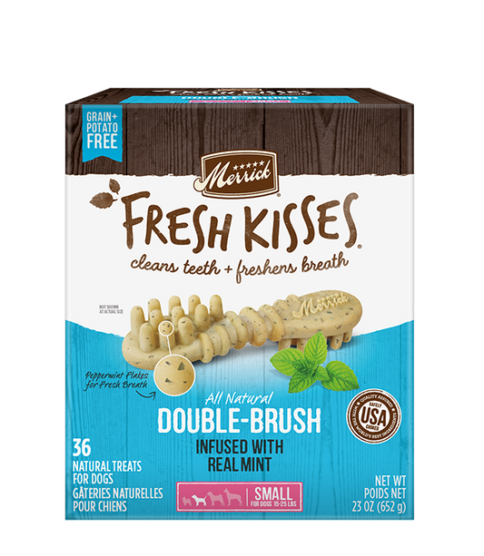Merrick Fresh Kisses Mint Dental Treats For Small Dogs (23oz) (36Ct) - Dental Treats - The Family Pet