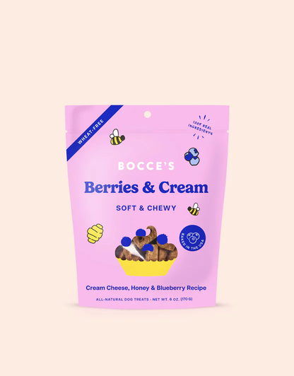 Purrfect Pet Kingdom Interactive Bocces Soft and Chewy Berries and Cream Dog Treats (6oz) For Dogs for pet comfort and safety