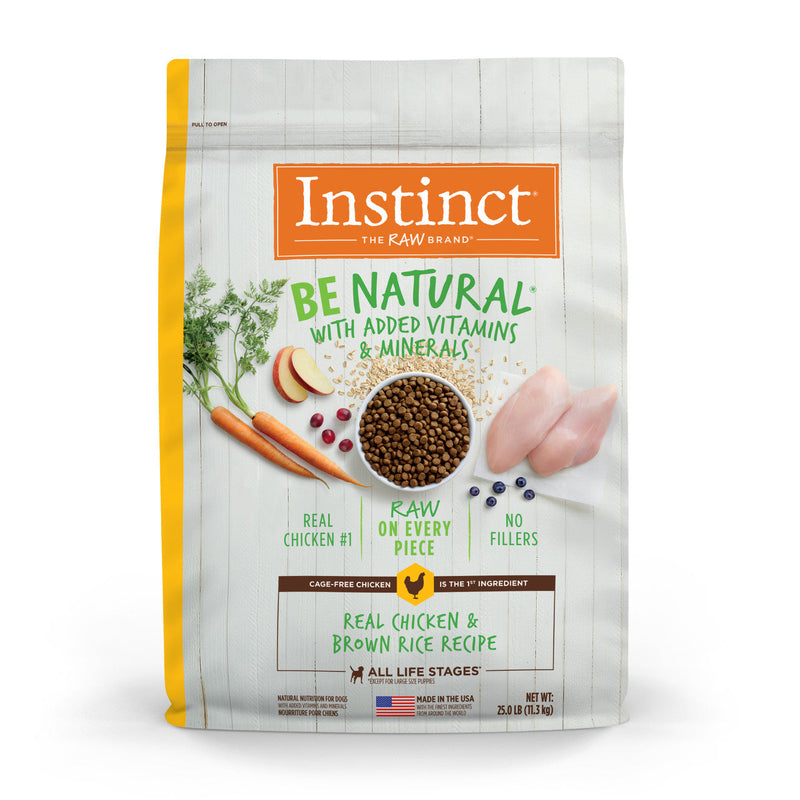 Instinct Adult Be Natural Chicken And Brown Rice Dry Dog Food 25lb - Purrfect Pet Kingdom