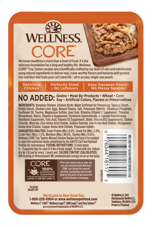 Wellness Core Adult Tiny Taster Minced Chicken Wet Cat Food