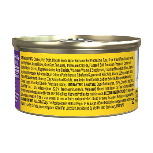 Wellness Complete Health Adult Minced Tuna Entree Wet Cat Food (5.5oz) - Wet Cat Food - The Family Pet