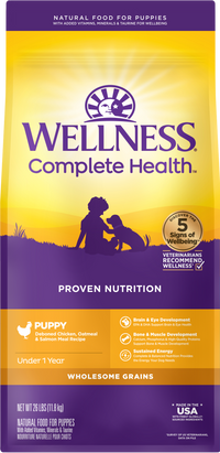 Wellness Complete Health Puppy Chicken, Salmon and Oatmeal Dog Food