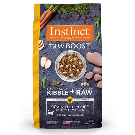 Instinct Raw Boost All Life Stages Grain Free Chicken Dry Cat Food (5lb) - Instinct - The Family Pet