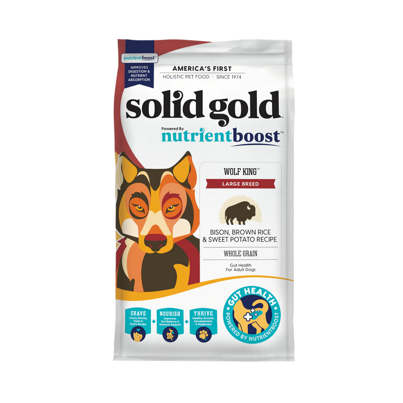 Solid Gold Nutrientboost Wolf King Large Breed Bison Food - Purrfect Pet Kingdom