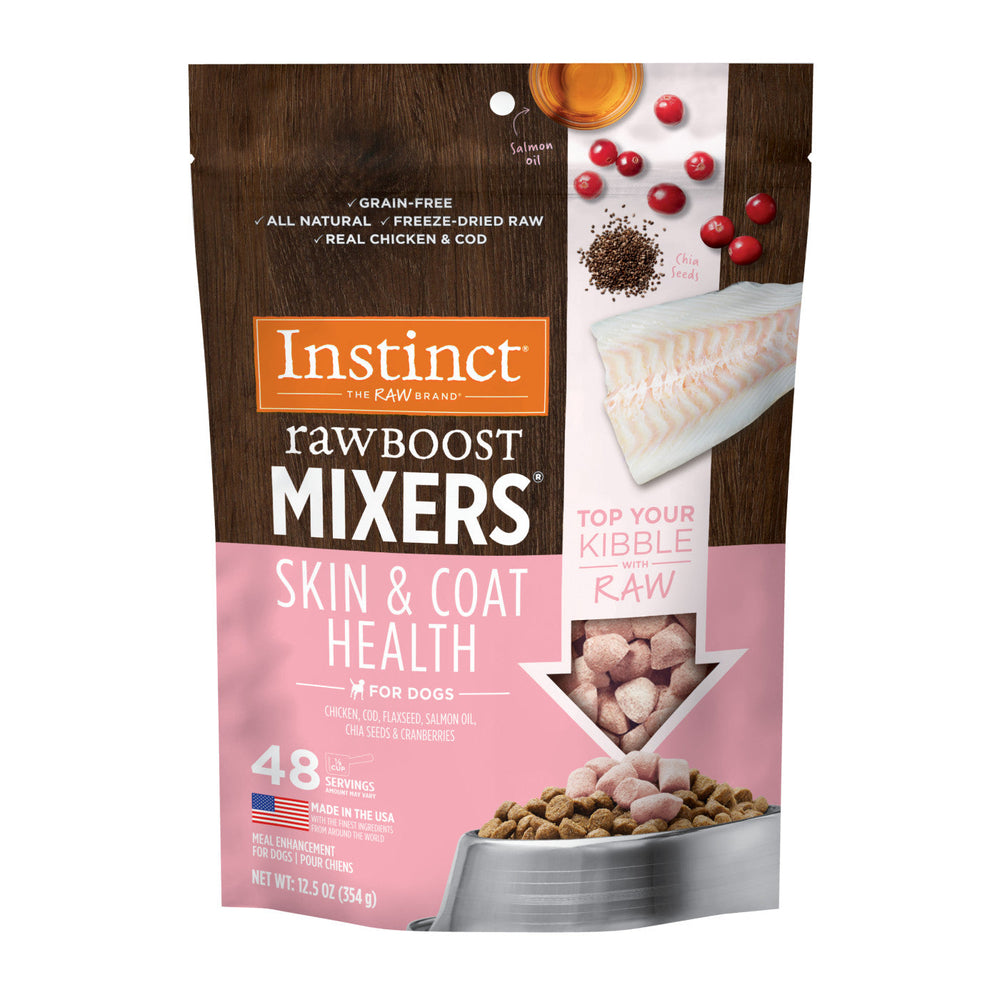 Instinct Raw Boost Freeze Dried Skin and Coat Dog Food Mixers (5.5oz)