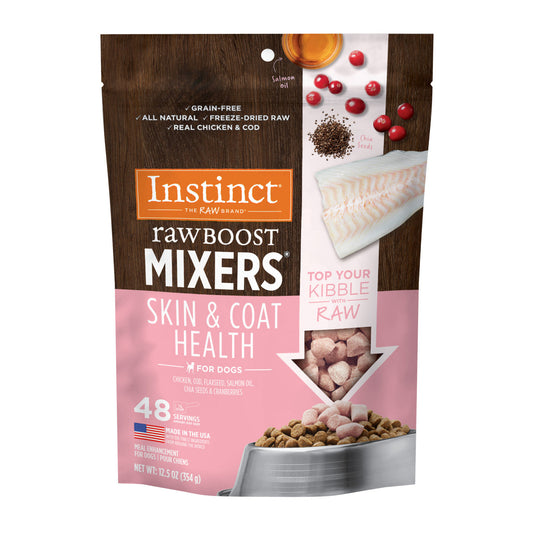 Instinct Raw Boost Freeze Dried Skin and Coat Dog Food Mixers (5.5oz)