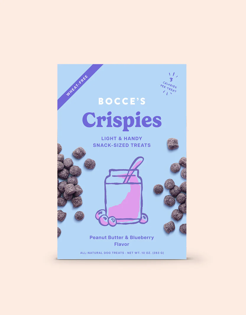 Bocce's Crispies Peanut Butter and Blueberry Dog Treats (10oz)