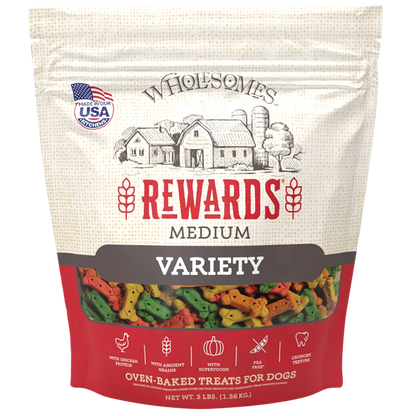 Wholesomes Adult Variety Medium Dog Treats (3lb)