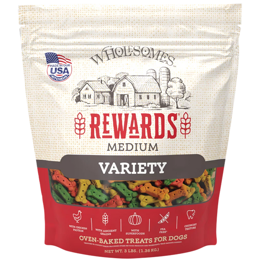 Wholesomes Adult Variety Medium Dog Treats (3lb)