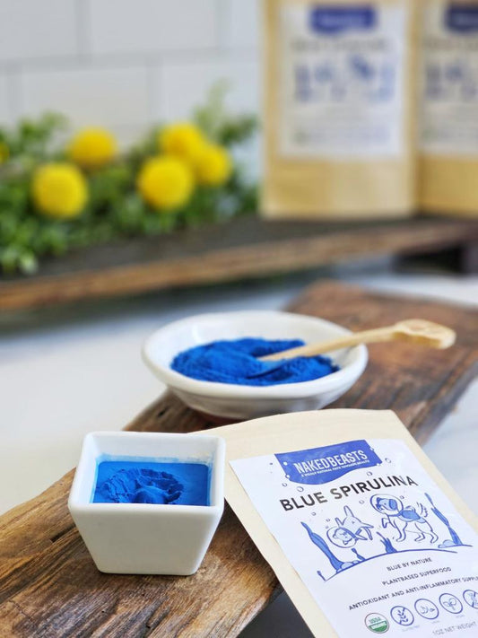 Organic Blue Spirulina Superfood Dog Treats by Naked Beasts