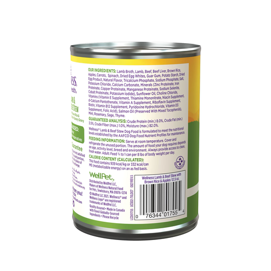 Wellness Adult Lamb and Beef Stew Wet Dog Food (12.5oz)