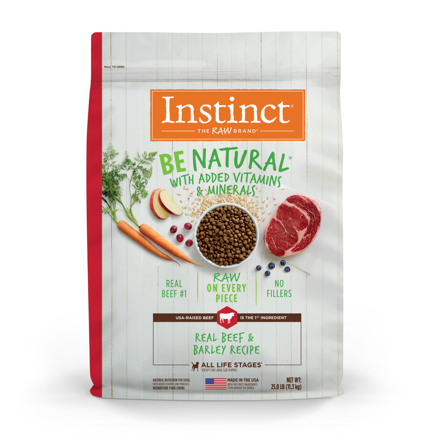 Instinct Adult Be Natural Beef and Barley Dry Dog Food (25lb) - Instinct Dry Dog Food - The Family Pet