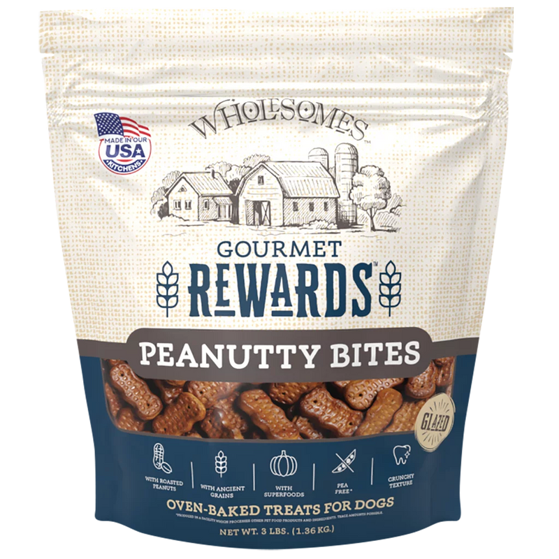 Wholesomes Adult Peanutty Bites Dog Treats (3lb)