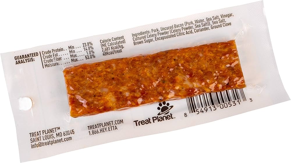 Dog Treats Pork Bacon Snack Bar 1.5oz 🥓