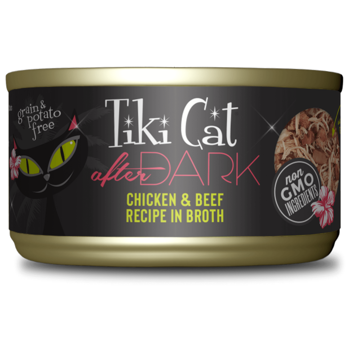 Tikicat Adult After Dark Chicken and Beef in Broth (2.8oz) - Wet Cat Food - The Family Pet