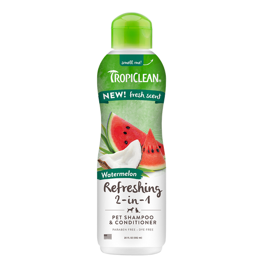 Tropiclean Watermelon Refreshing Dog Shampoo 20oz Natural 🧴