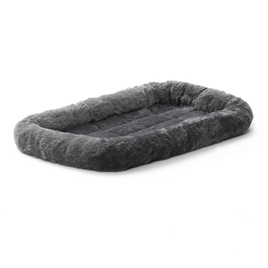 Midwest QuietTime Sheepskin Pet Bed Gray 18x17x12 - Midwest Dog Beds - The Family Pet