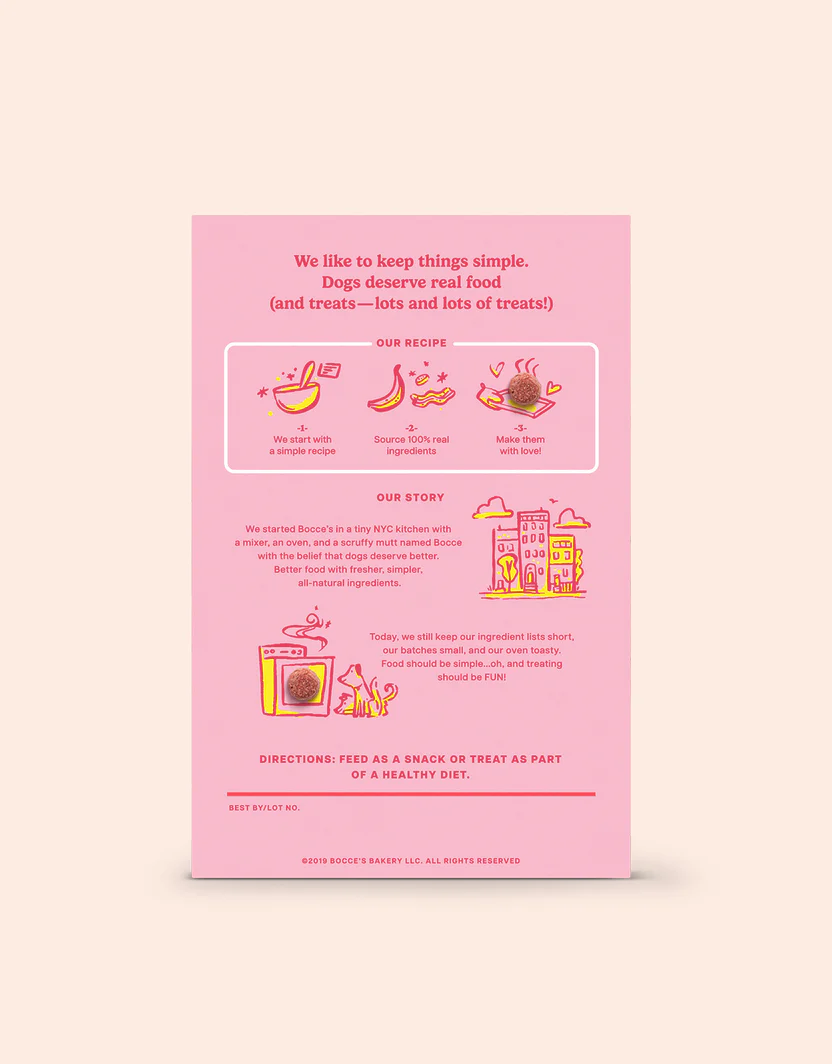 Bocce's Crispies Banana and Bacon Dog Treats (10oz) - Crispy Dog Treats - The Family Pet