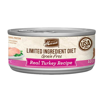 Merrick Limited Ingredient Diet Grain Free Turkey Wet Cat Food (5oz) - Merrick Wet Cat Food - The Family Pet
