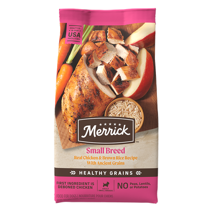 Dog Food Dry Chicken Brown Rice 4lb Merrick Small Breed 🐕