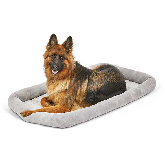 Dog Bed Large Diamond Stitch Gray 48 Inch 🛏️