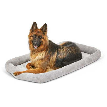 Dog Bed Large Diamond Stitch Gray 48 Inch 🛏️