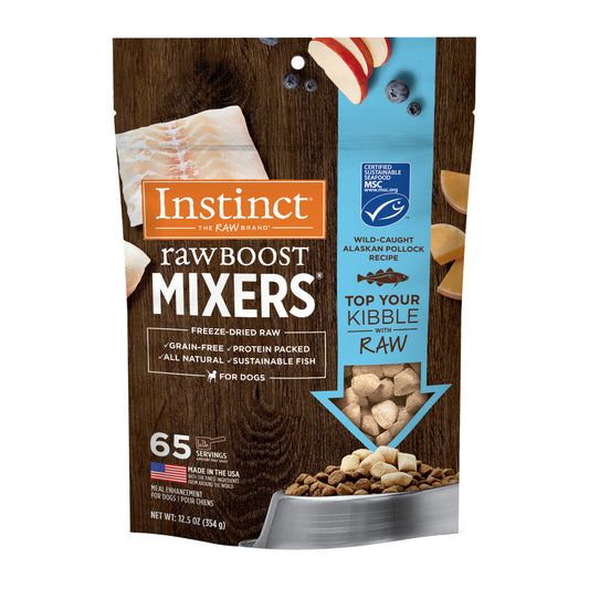 Instinct All Life Stages Raw Boost Freeze Dried Alaskan Pollock Dog Mixers (6oz) - Instinct - The Family Pet