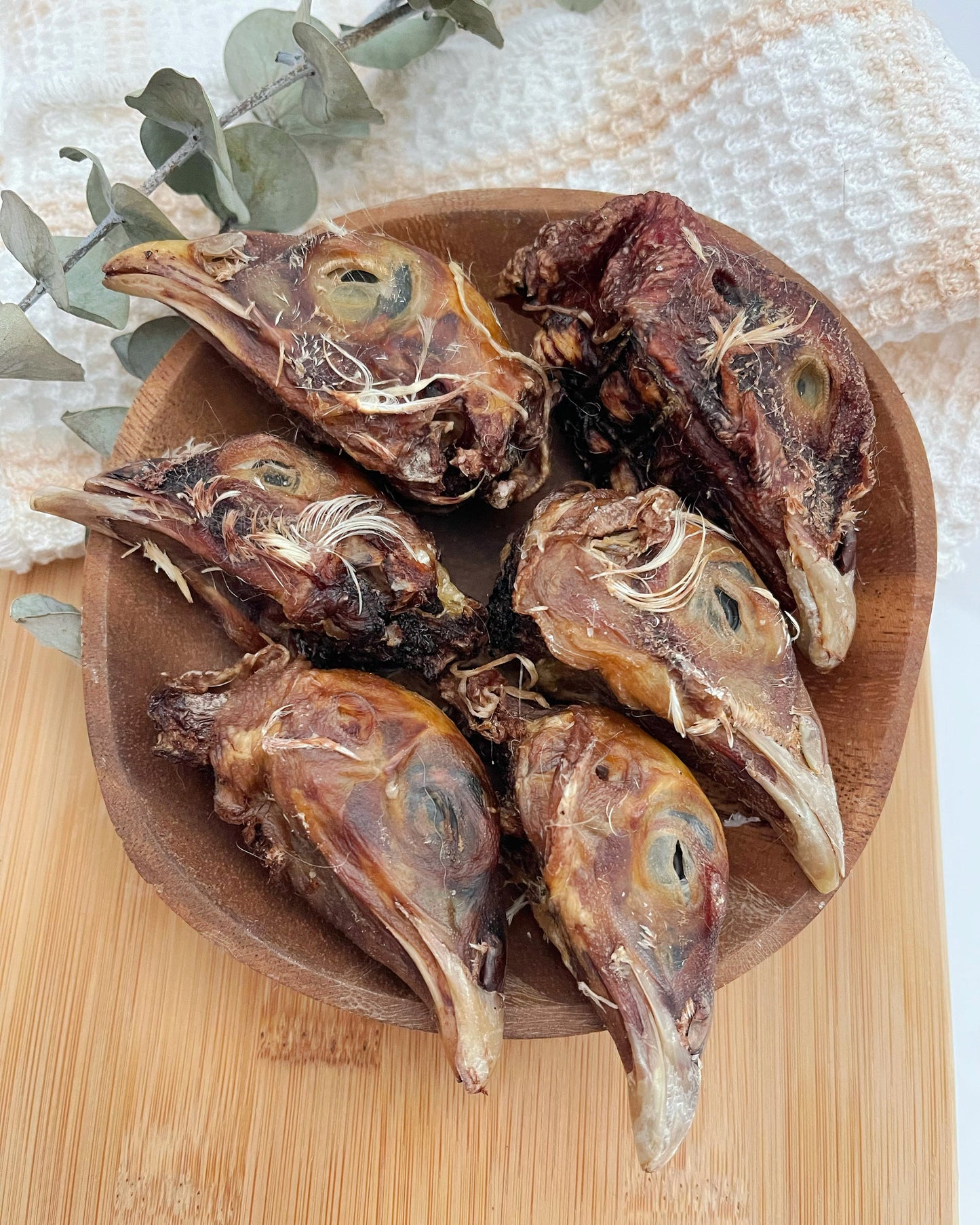 Naked Beasts Air-Dried Pheasant Head Dental Chews for Dogs