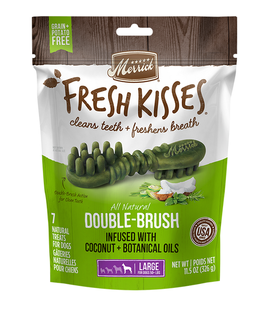 Merrick Fresh Kisses Coconut Dental Treats For Large Dogs (11.5oz) (7Ct)