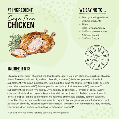 Dry Cat Food Grain Free Chicken Clusters 1 Lb 🐔