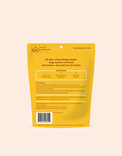 Bocces Soft and Chewy Peanut Butter and Banana Dog Treats