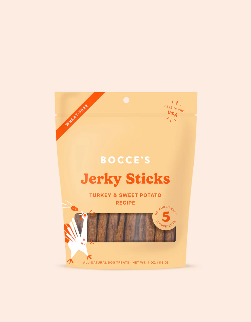 Bocce's Turkey and Sweet Potato Grazers Dog Jerky Stick (4oz)