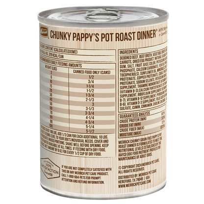Merrick Chunky Grain Free Pappy's Pot Roast Wet Dog Food